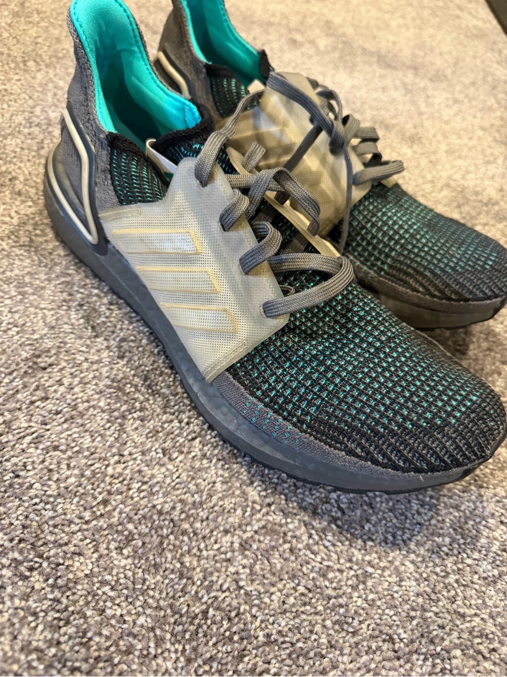Adidas UltraBoost 19 Grey Teal Mint EF1339 Mens Size 10